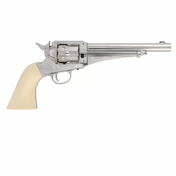 Remington Co2 Revolver 1875 Vollmetall Nickel Elfenbein Optik 45 Mm Diabolo Stahl Bb P18~2
