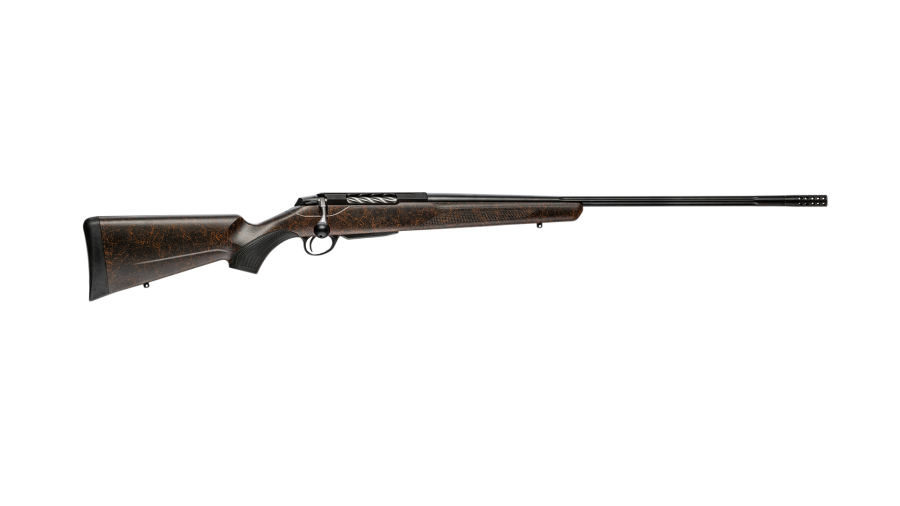 Tikka T3x T3x Lite Roughtech Roughtech Black Paint Orange Web Black Steel Pov 1