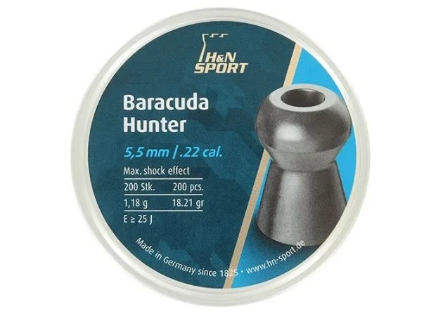 Luchtdrukkogeltjes H N Baracuda Hunter 5.5 Mm 18.21 Grain